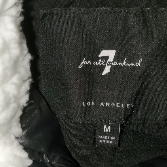 7 FOR ALL MANKIND BLACK PUFFER JACKET - Picture 2 of 5